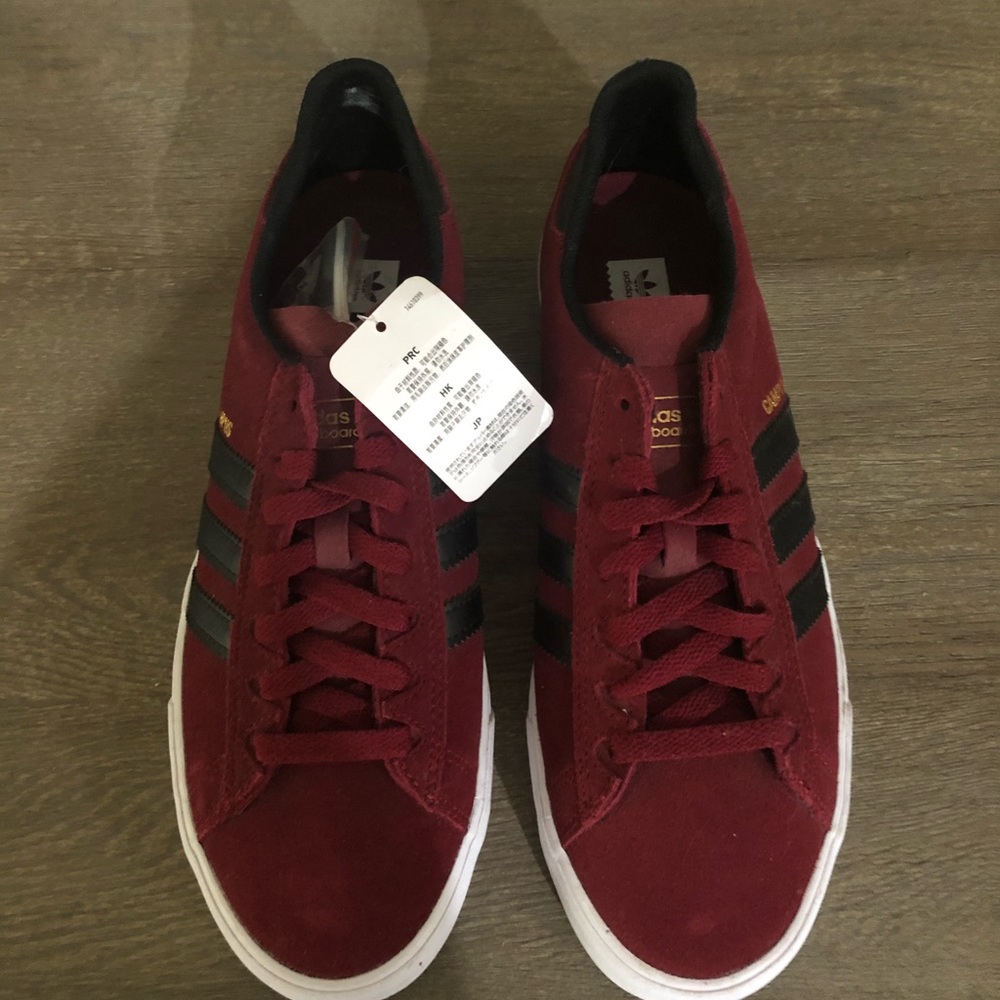 Men’s Adidas Campus Burgundy Shoe - NWT - size 9.5